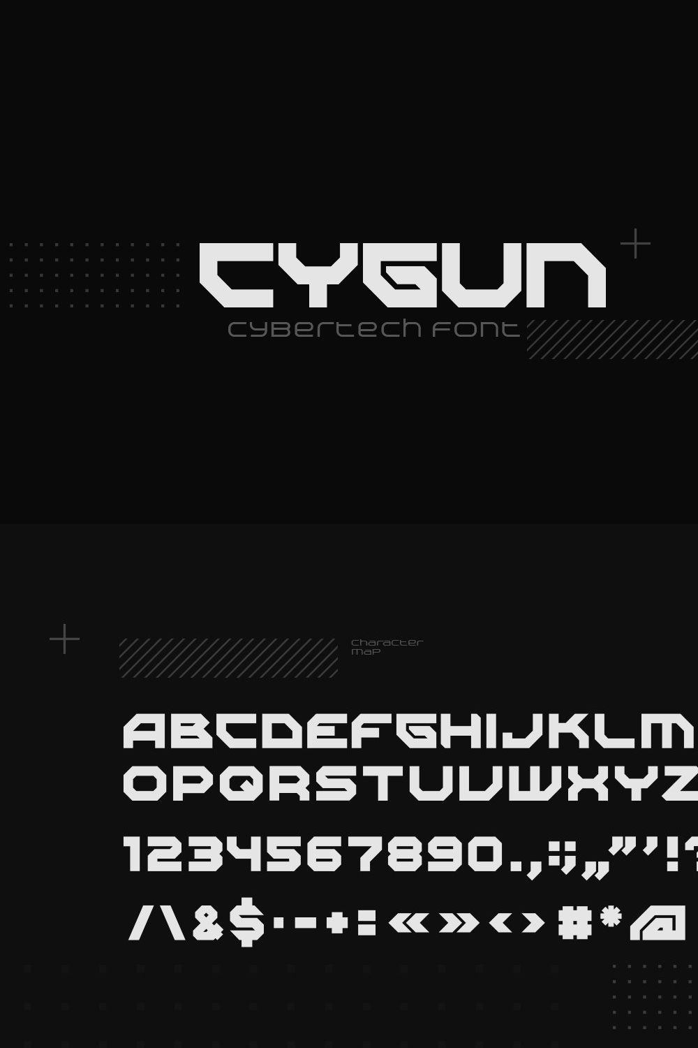 CYGUN Font pinterest preview image.