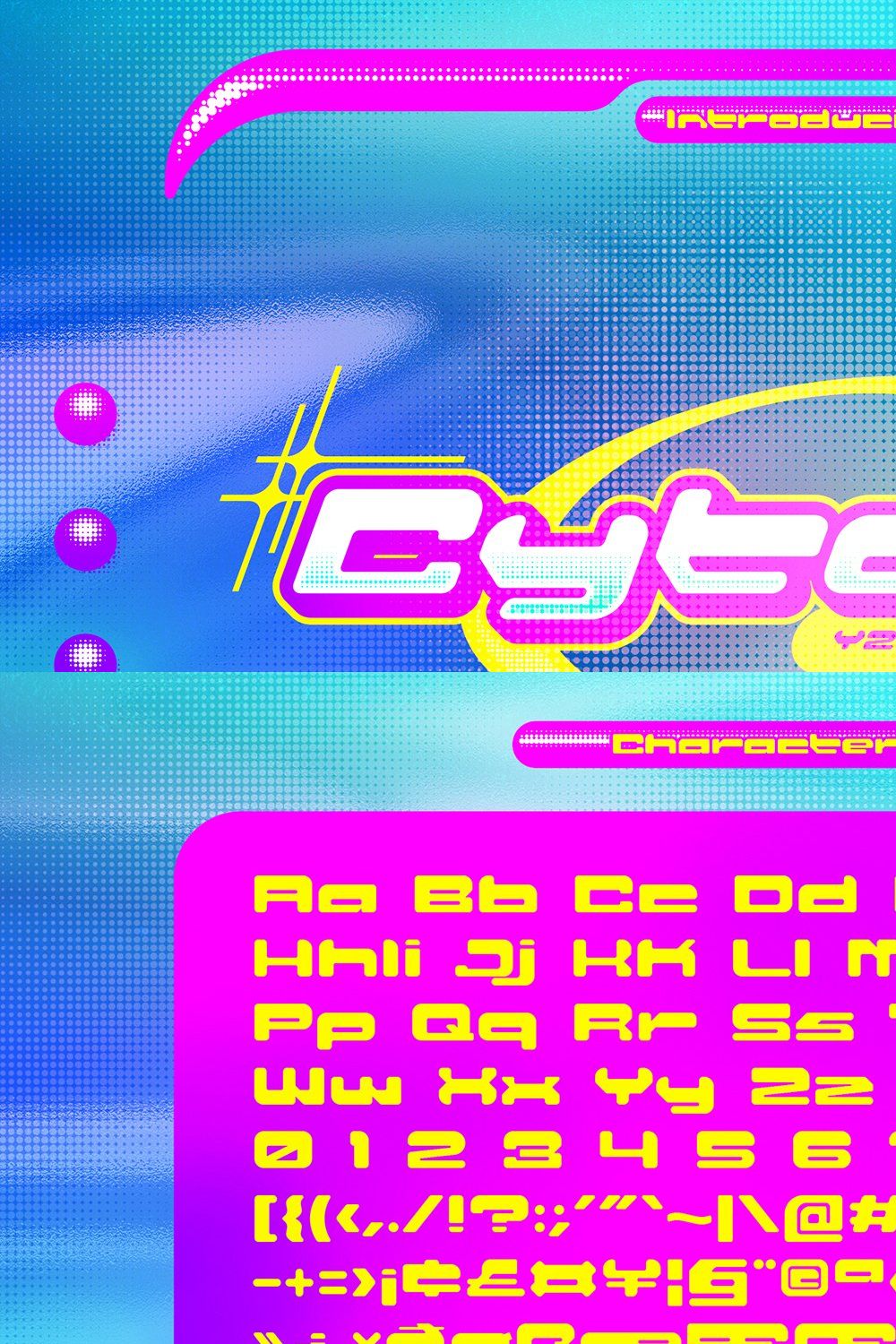 Cytone - Y2K Font pinterest preview image.