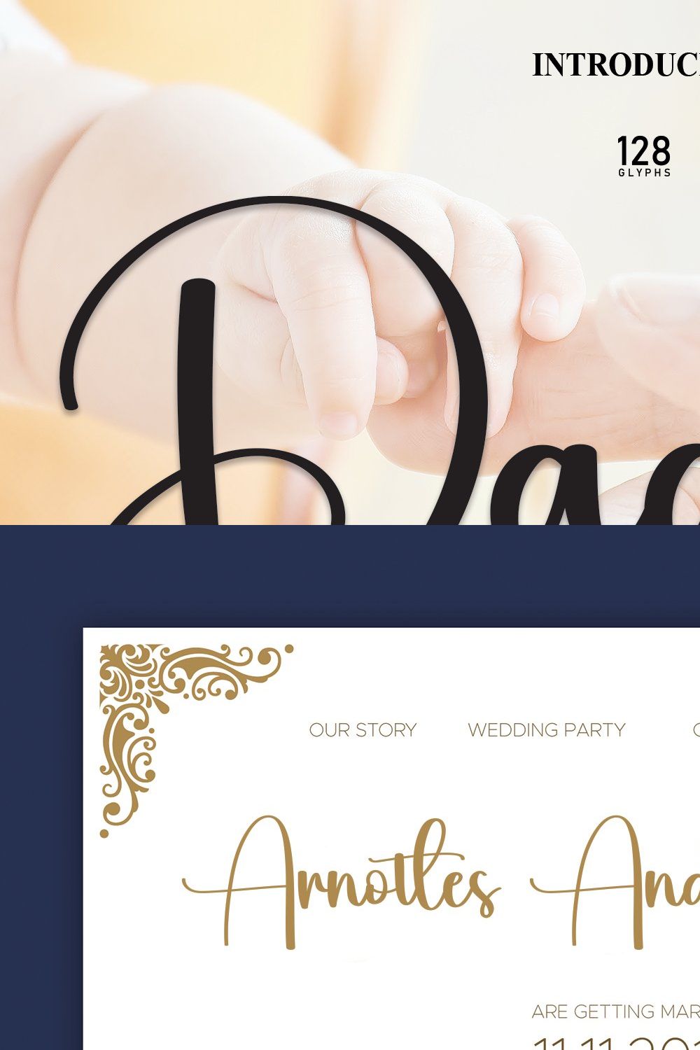 Daddy | Script Font pinterest preview image.