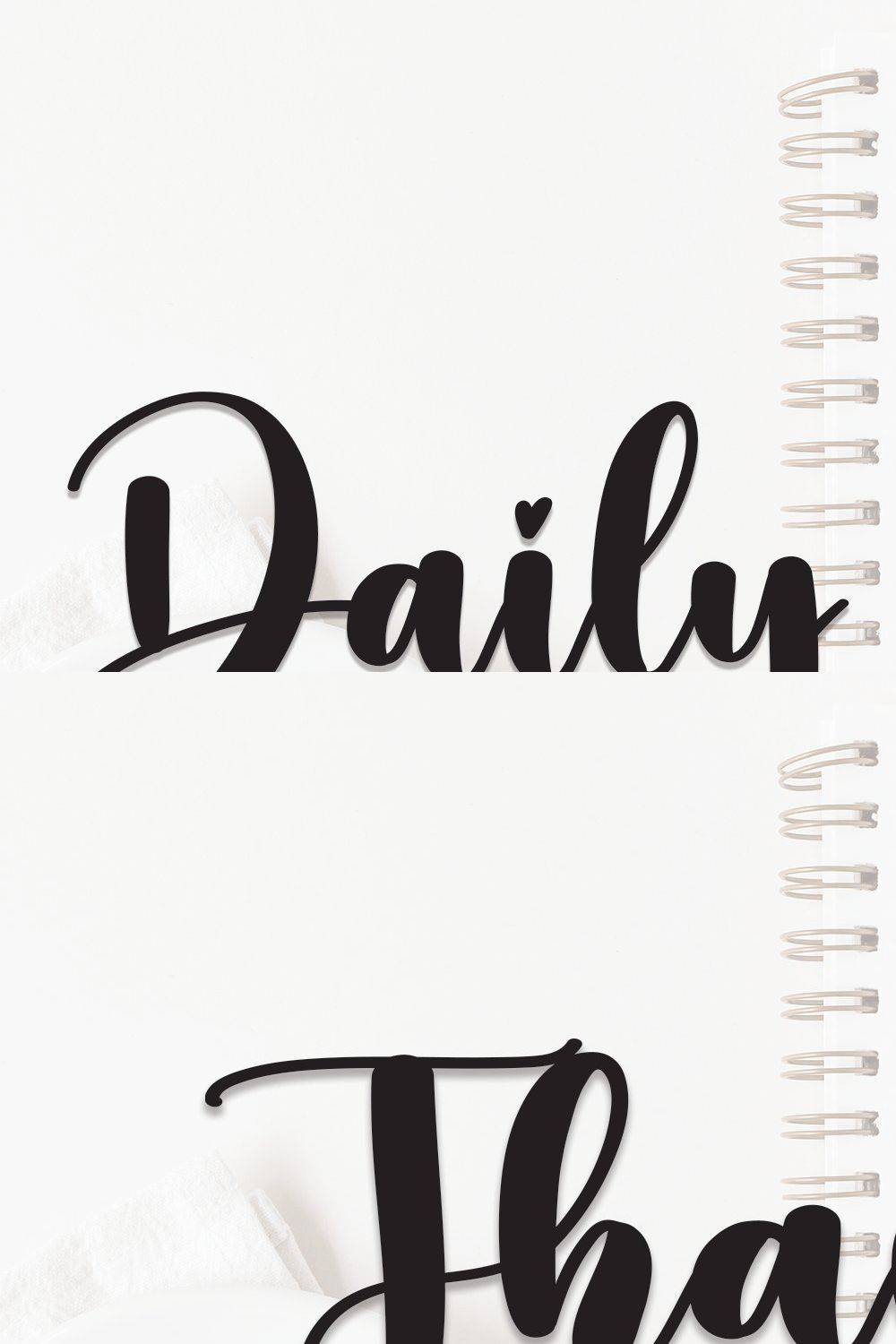 Daily Book | Script Font pinterest preview image.