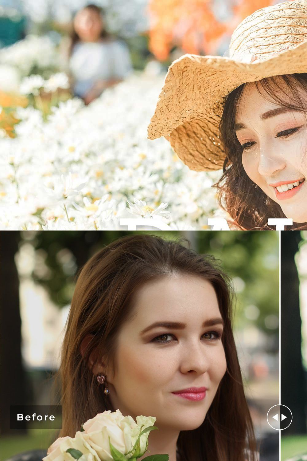 Daisy Pro Lightroom Presets pinterest preview image.