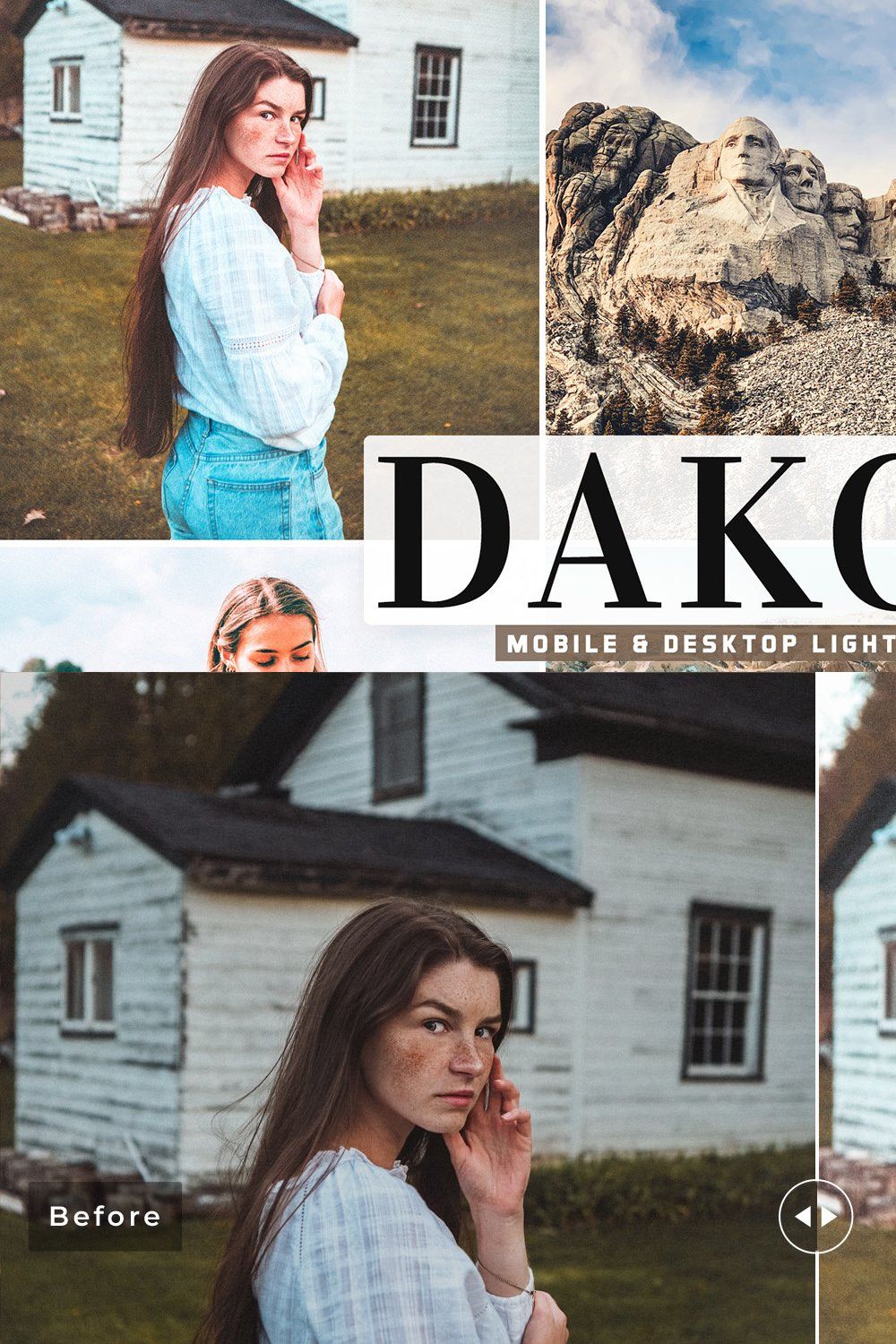 Dakota Pro Lightroom Presets pinterest preview image.