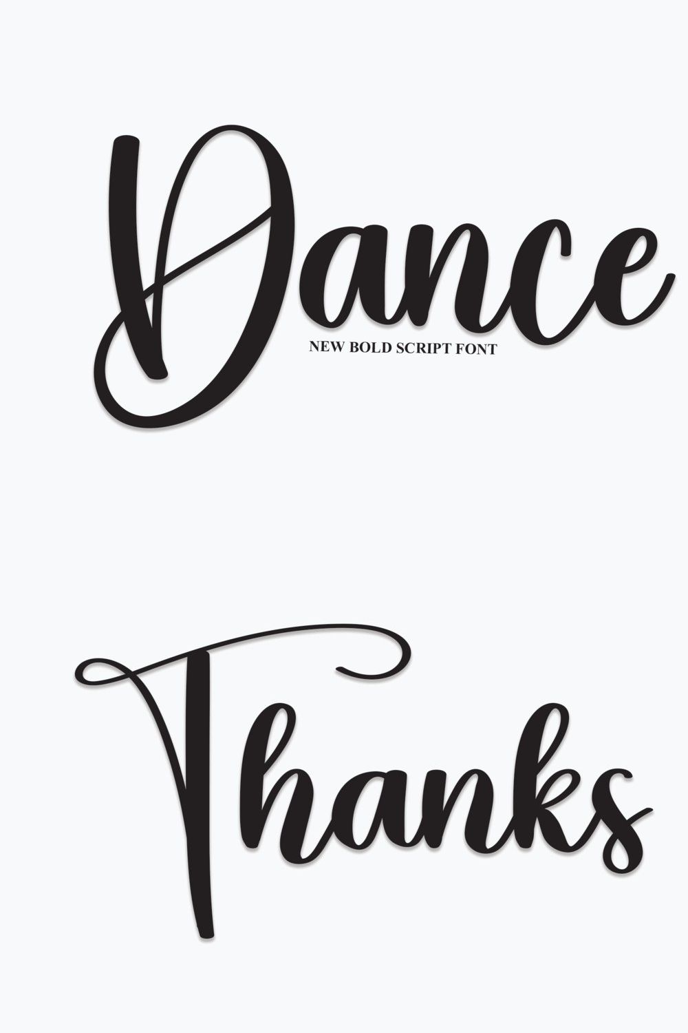 Dance | Script Font pinterest preview image.