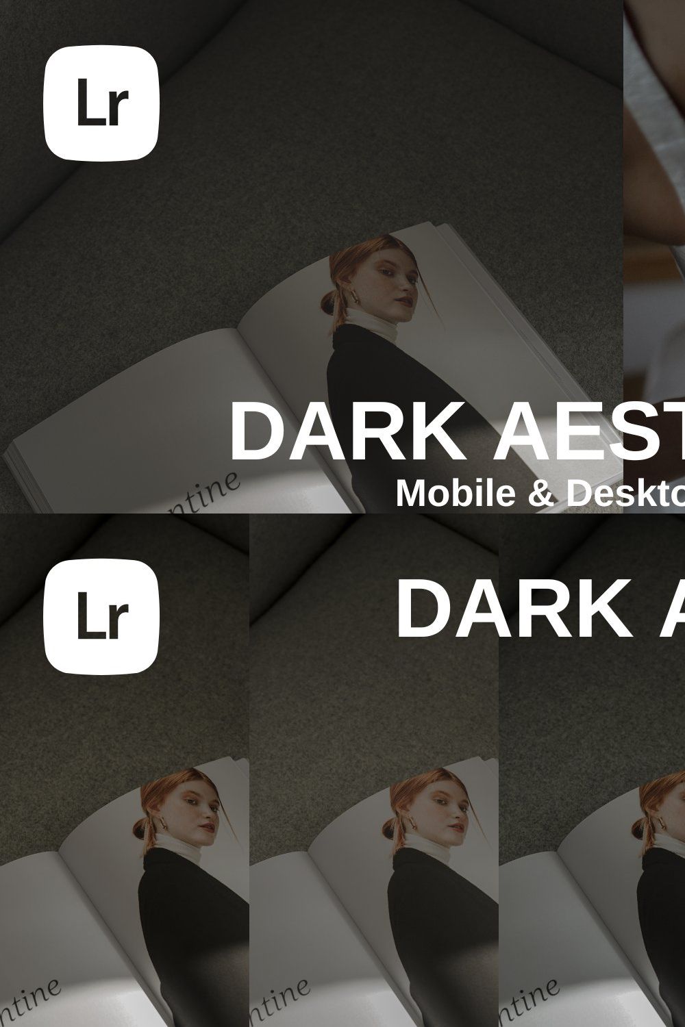 Dark Aesthetics Lightroom Presets pinterest preview image.