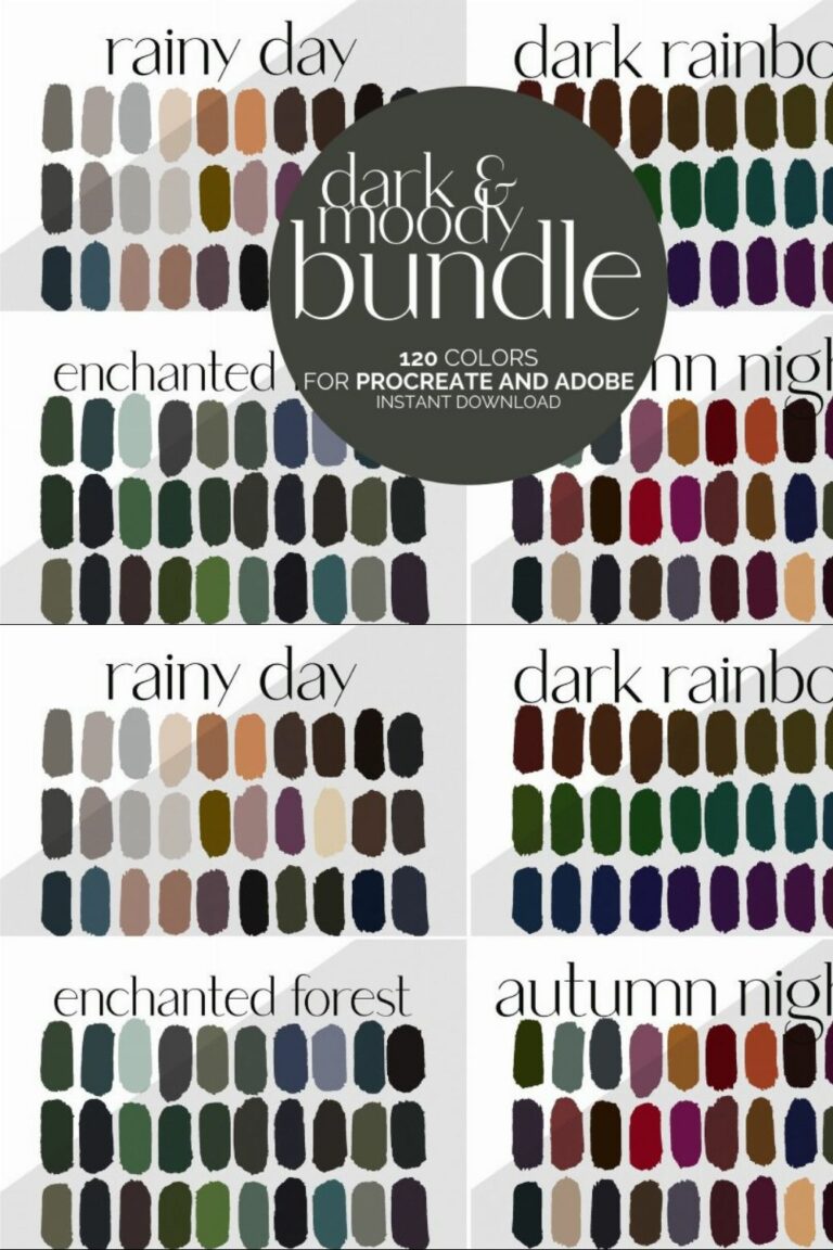 Dark and Moody Color Palette Bundle – MasterBundles