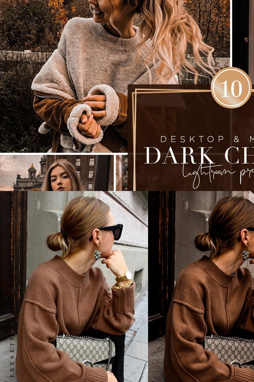 DARK CHOCO - Lightroom Presets pinterest preview image.