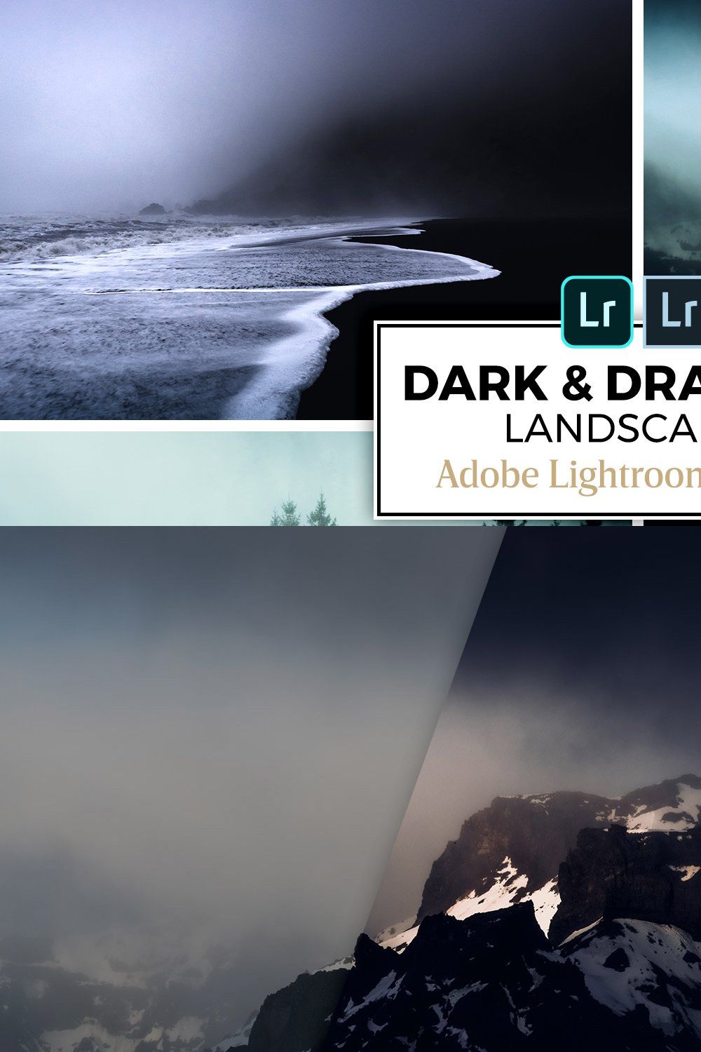 Dark & Dramatic Lightroom Presets pinterest preview image.