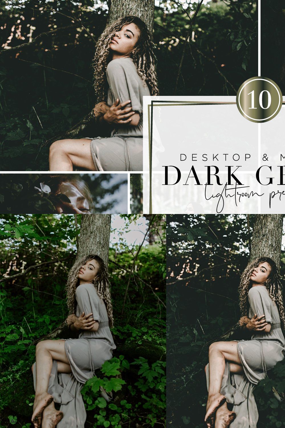 DARK GREEN - Lightroom Presets pinterest preview image.