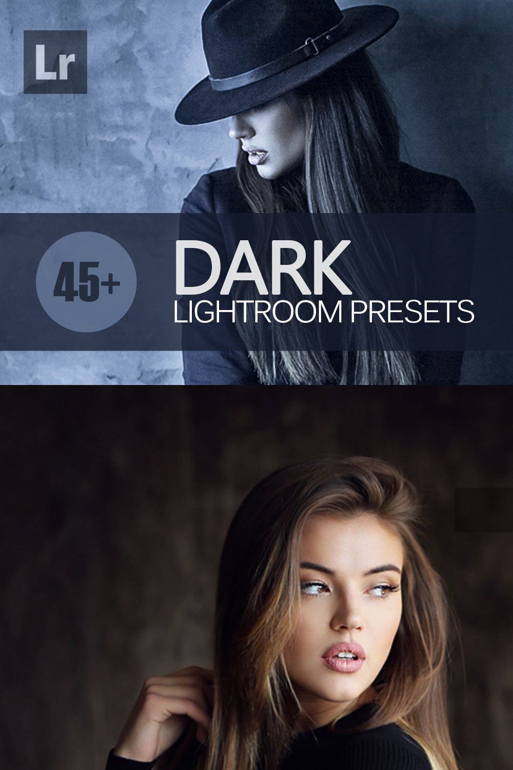 Dark Lightroom Presets bundle pinterest preview image.