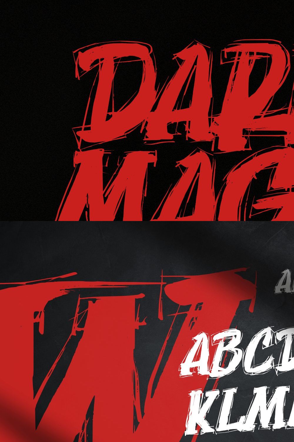 Dark Mage - Scary Typeface pinterest preview image.