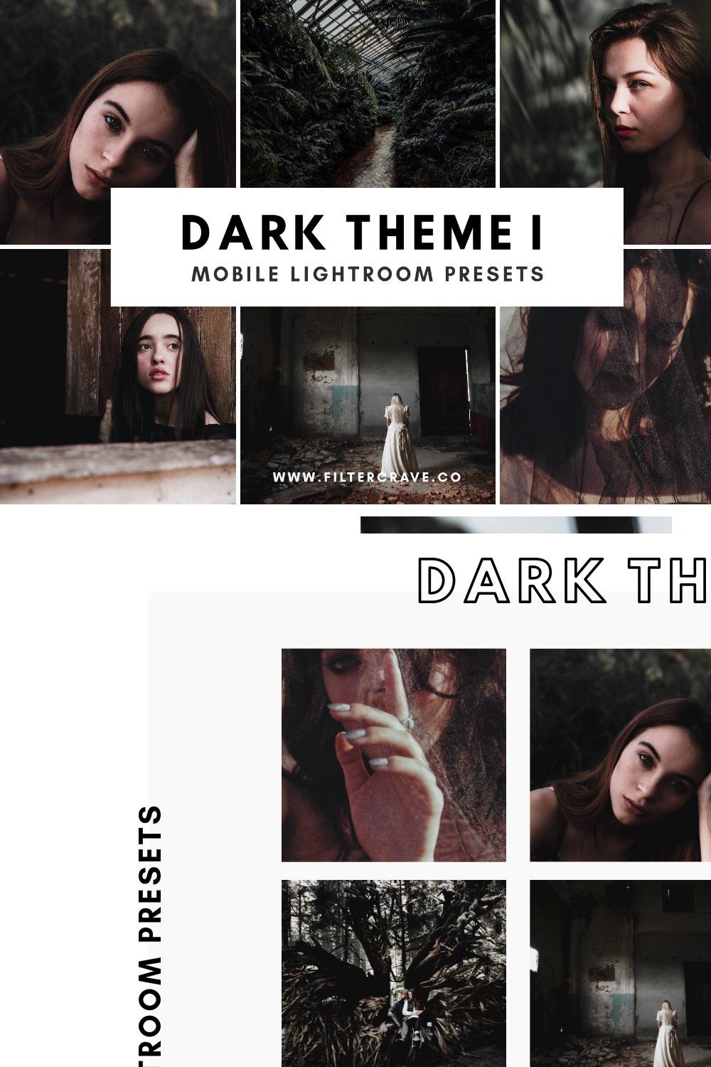 Dark Mobile Lightroom Presets I pinterest preview image.