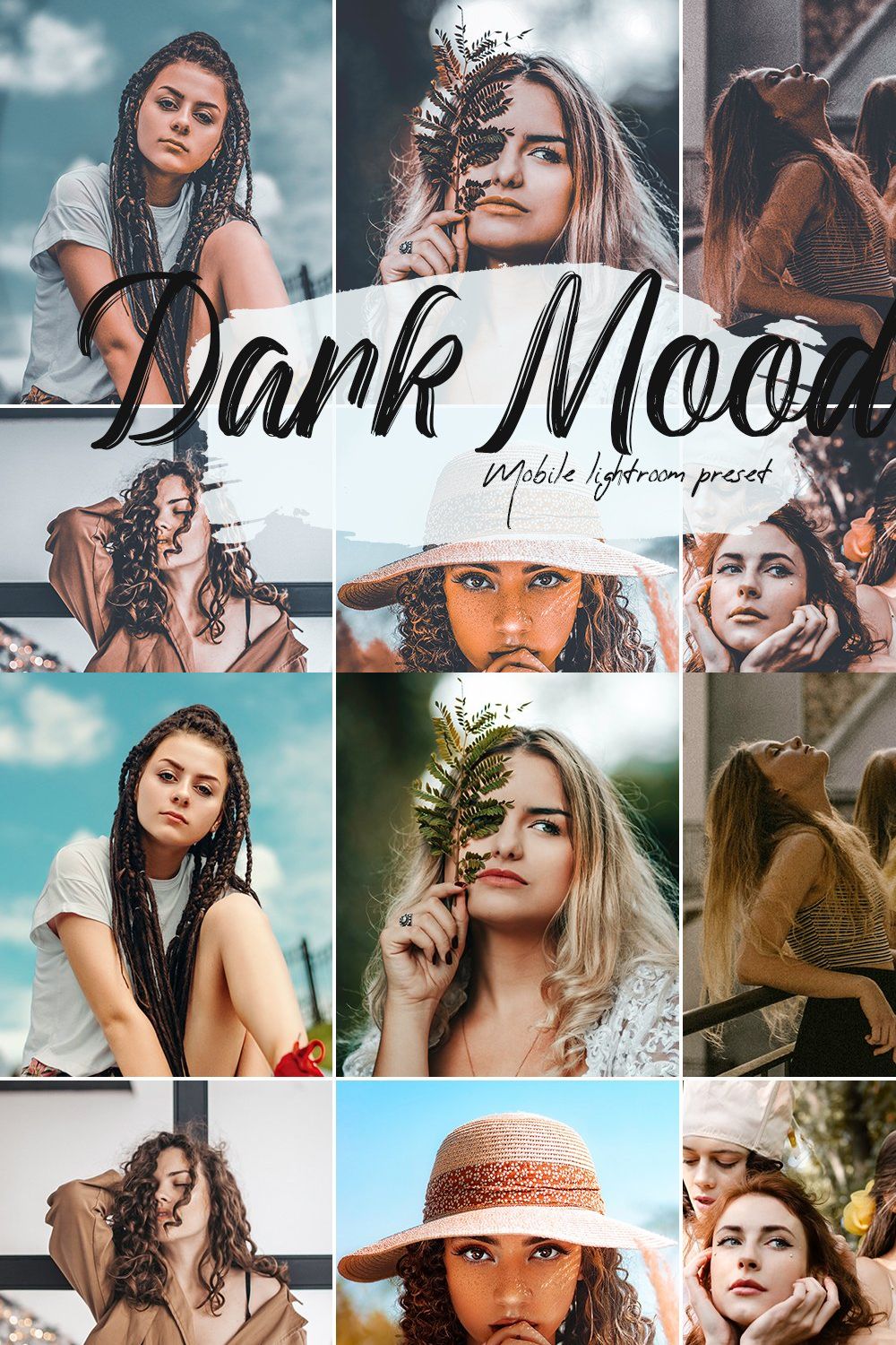 Dark Mood Lightroom Presets pinterest preview image.