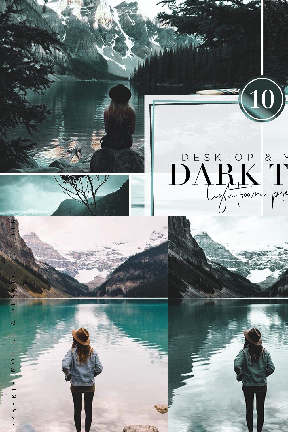 DARK TEAL - Lightroom Presets pinterest preview image.