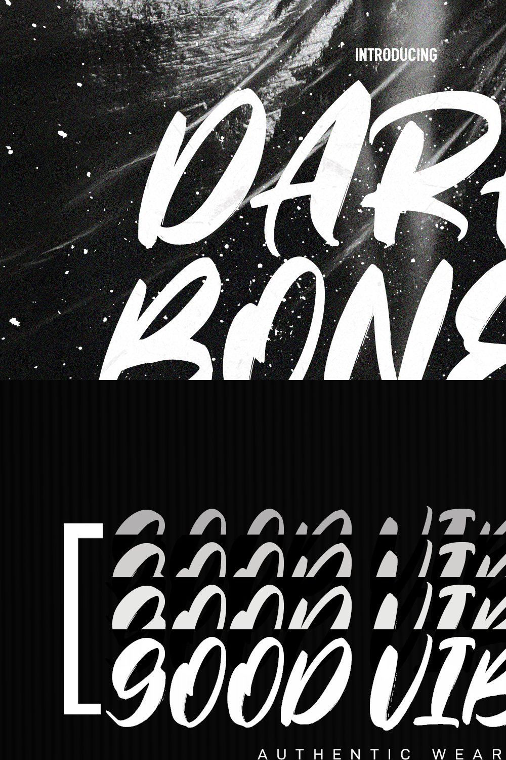 Darkbones Handwritten Display Font pinterest preview image.