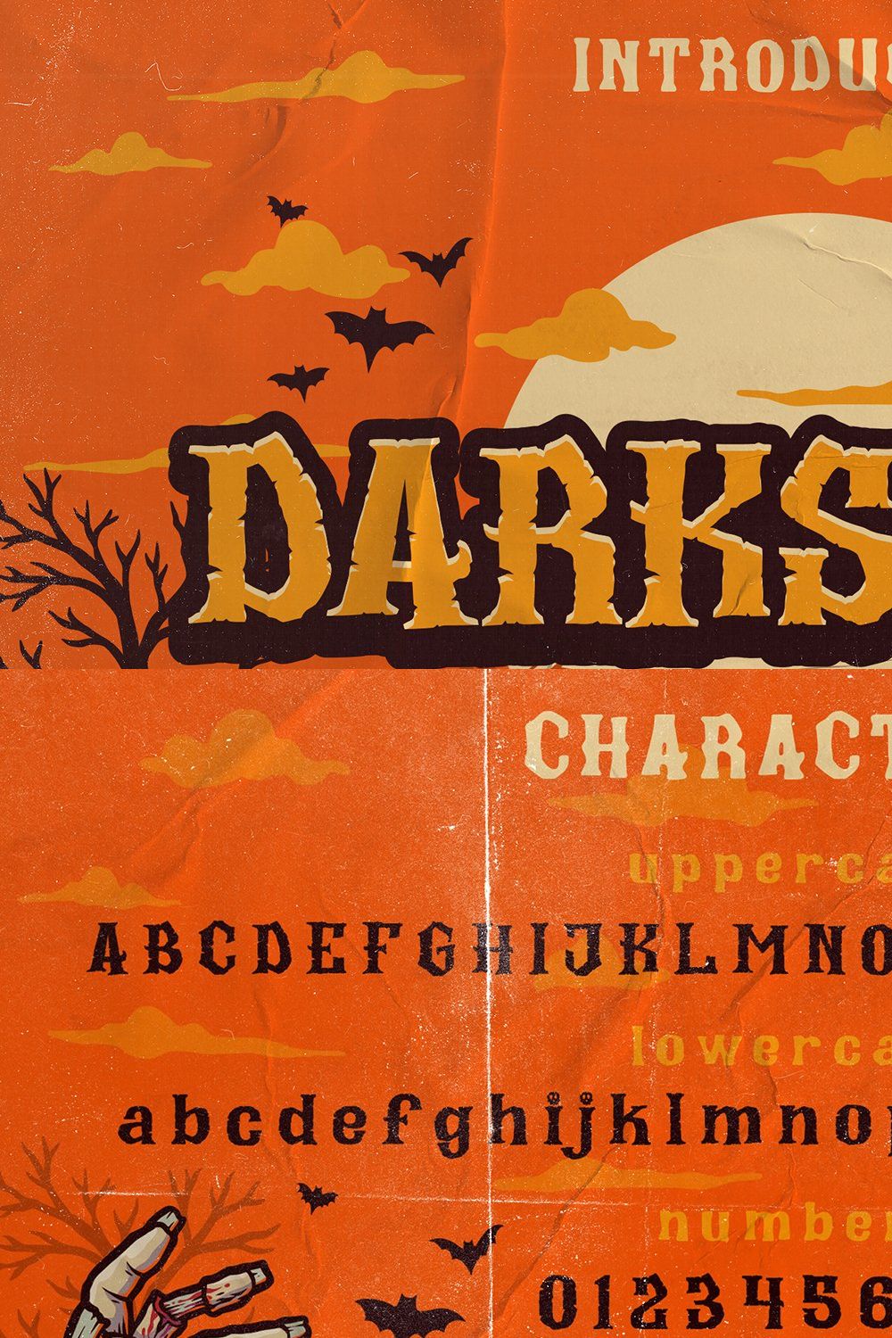 Darkstein - Horror Font pinterest preview image.