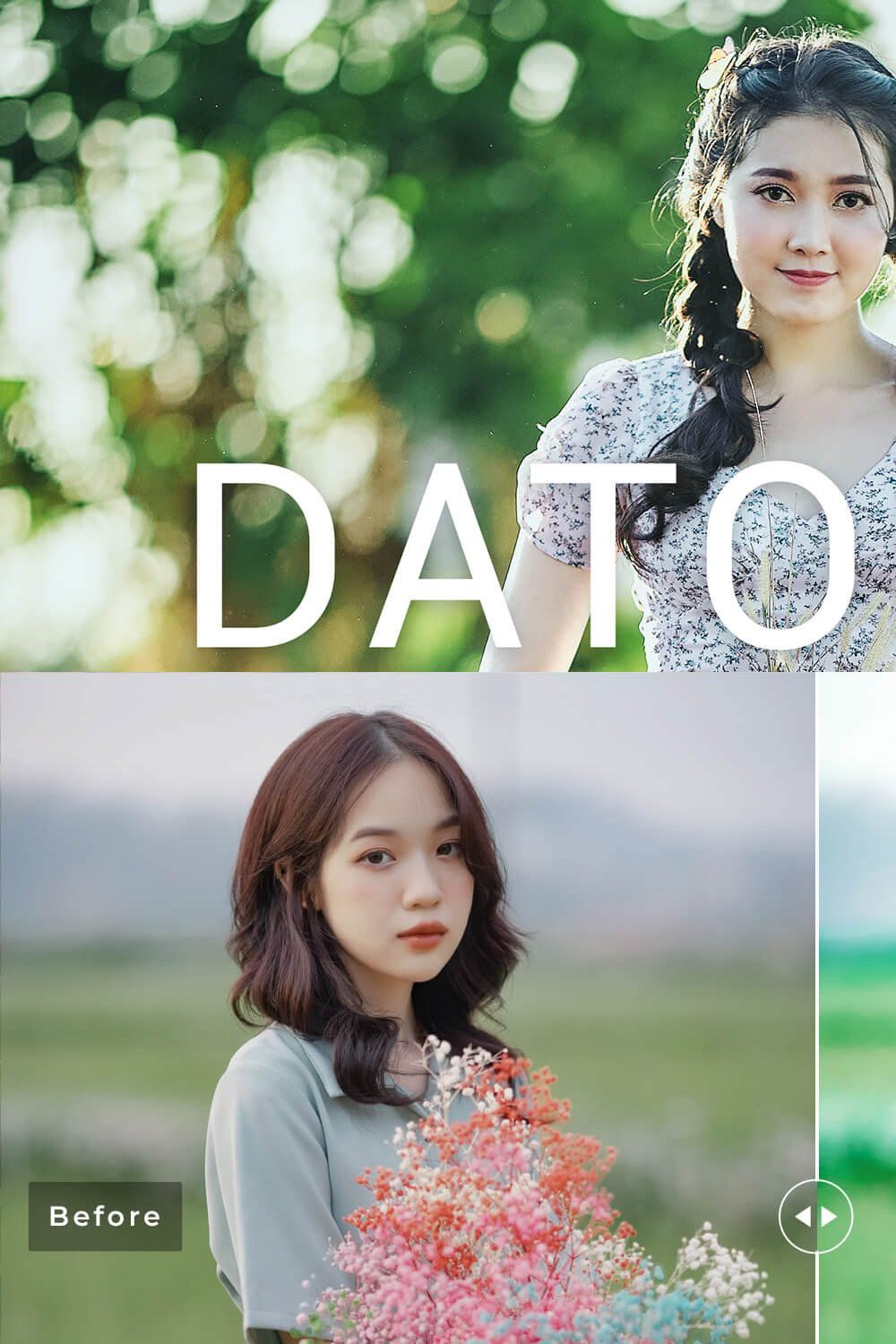 Datolite Pro Lightroom Presets pinterest preview image.