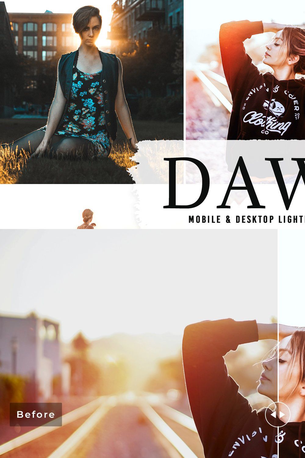 Dawn Pro Lightroom Presets pinterest preview image.