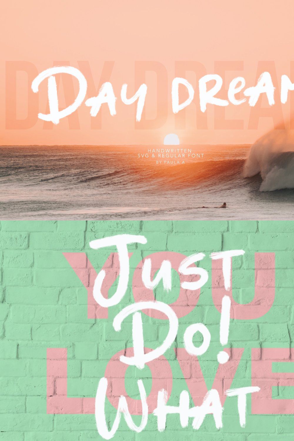 Day dream | Handwritten SVG Font pinterest preview image.