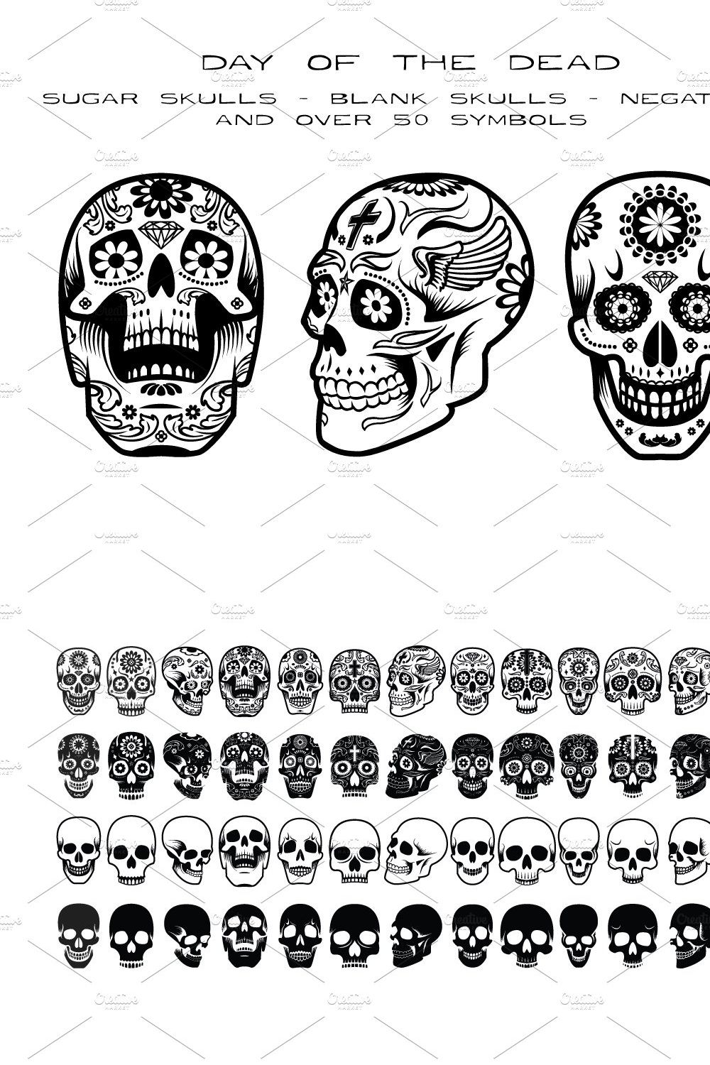 Day of the Dead pinterest preview image.