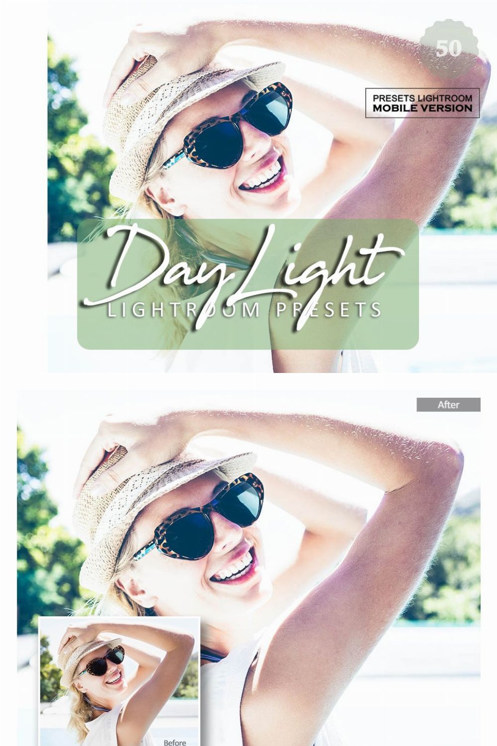 DayLight Lightroom Mobile Presets pinterest preview image.