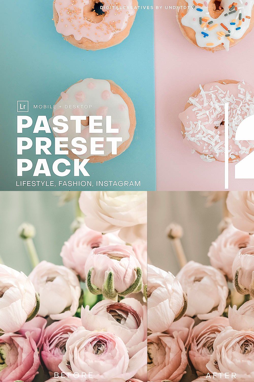 DC Pastel Lightroom Preset Pack 2 pinterest preview image.