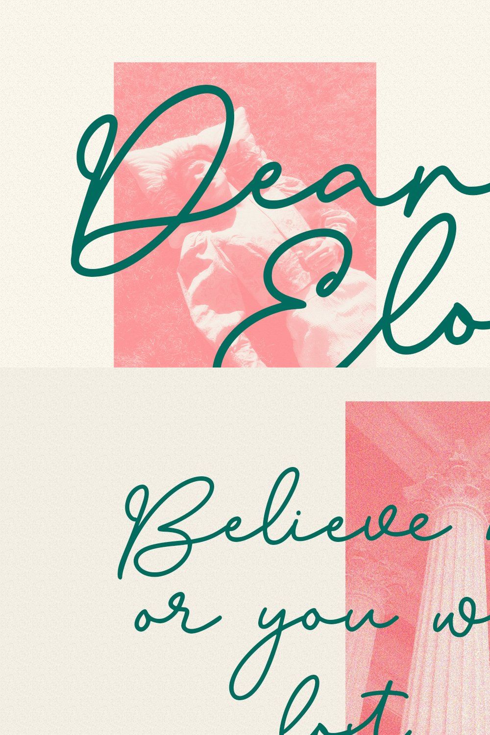 Dear Eloise Script Font pinterest preview image.