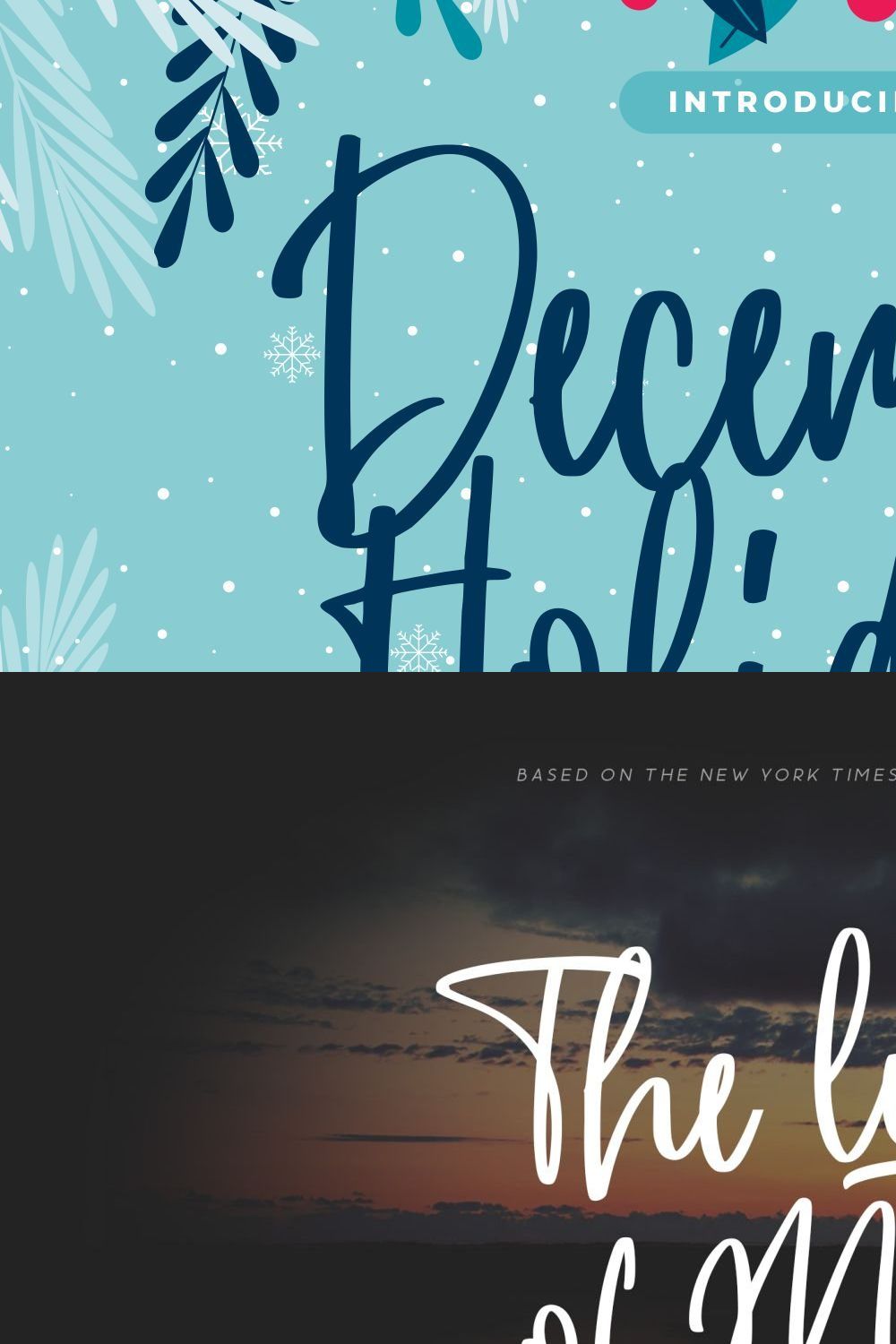 December Holidays pinterest preview image.