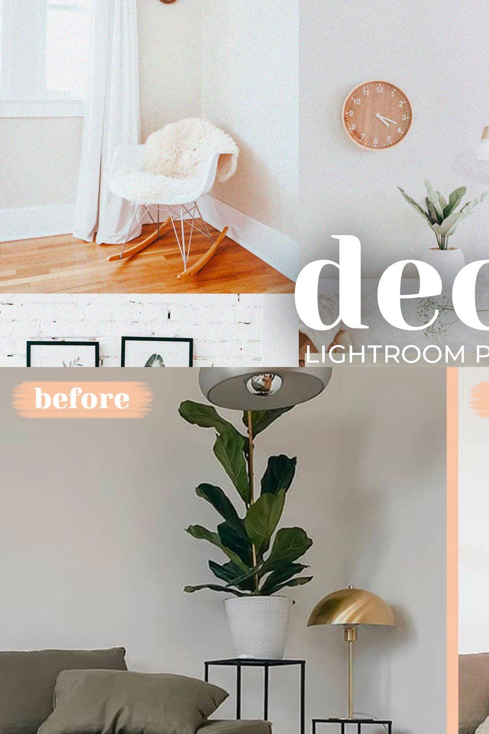 Deco Lightroom Mobile Presets pinterest preview image.