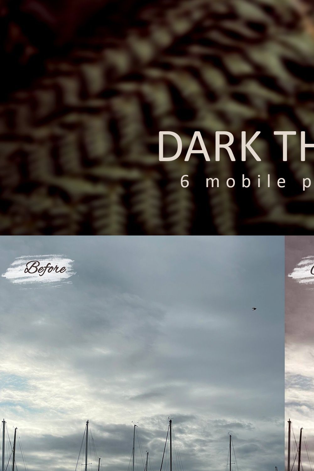 DEEP DARK Lightroom Presets pinterest preview image.