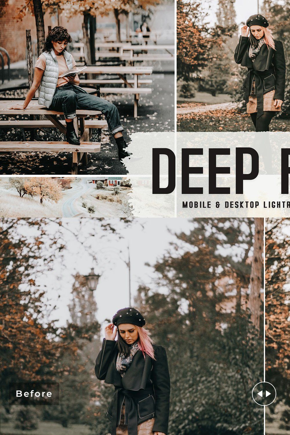 Deep Fall Pro Lightroom Presets pinterest preview image.