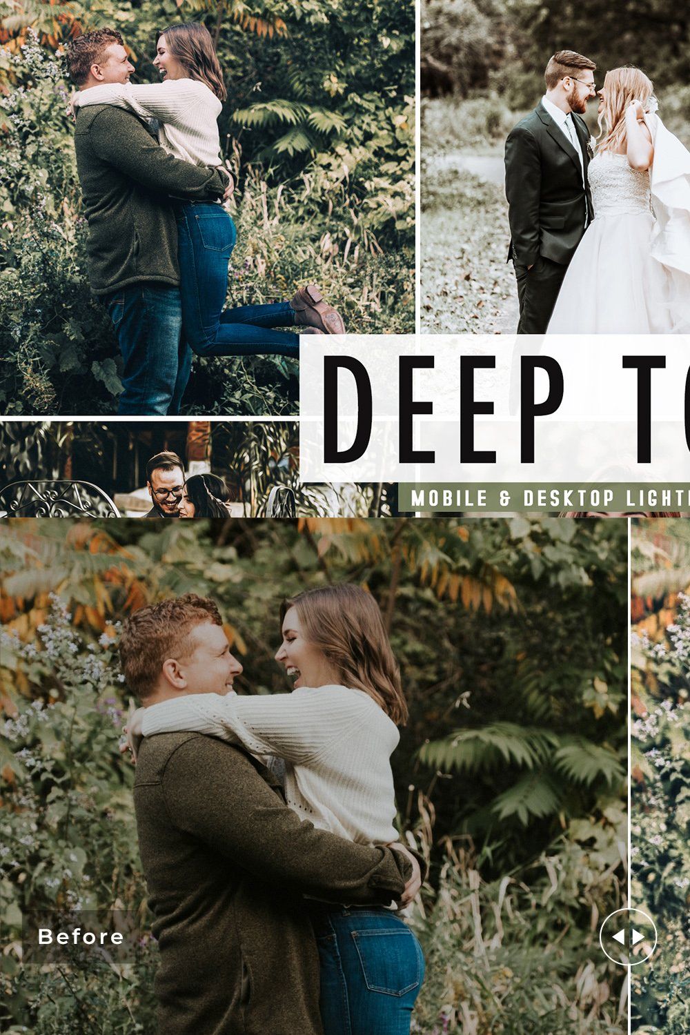 Deep Tones Pro Lightroom Presets pinterest preview image.