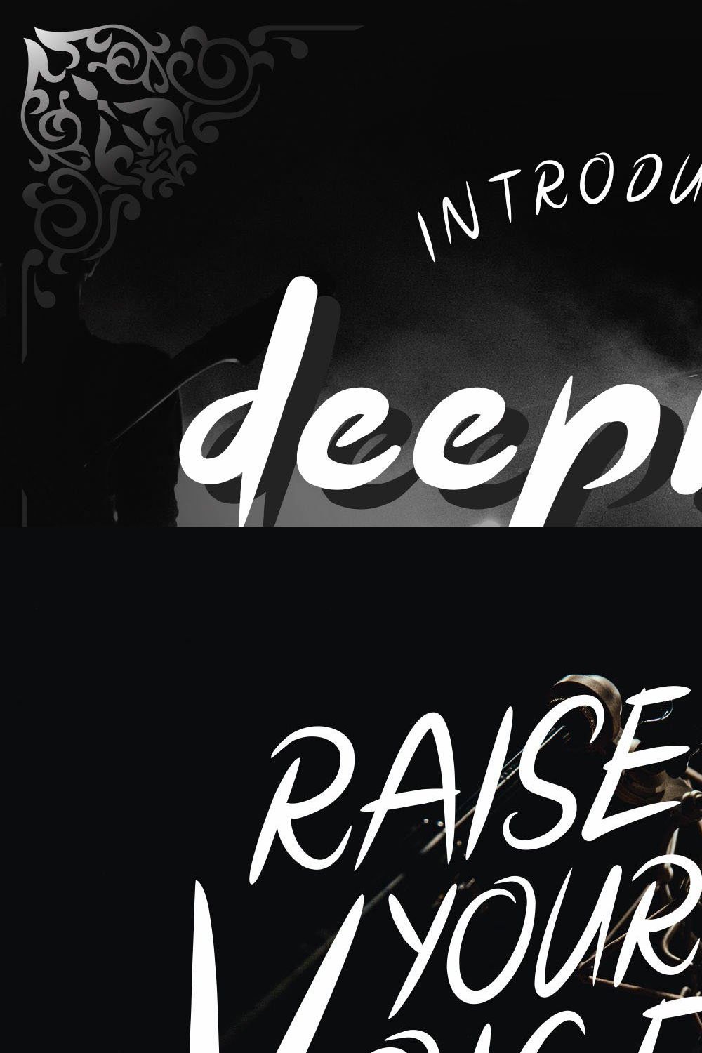 Deeproxx - A Handwritten Font pinterest preview image.