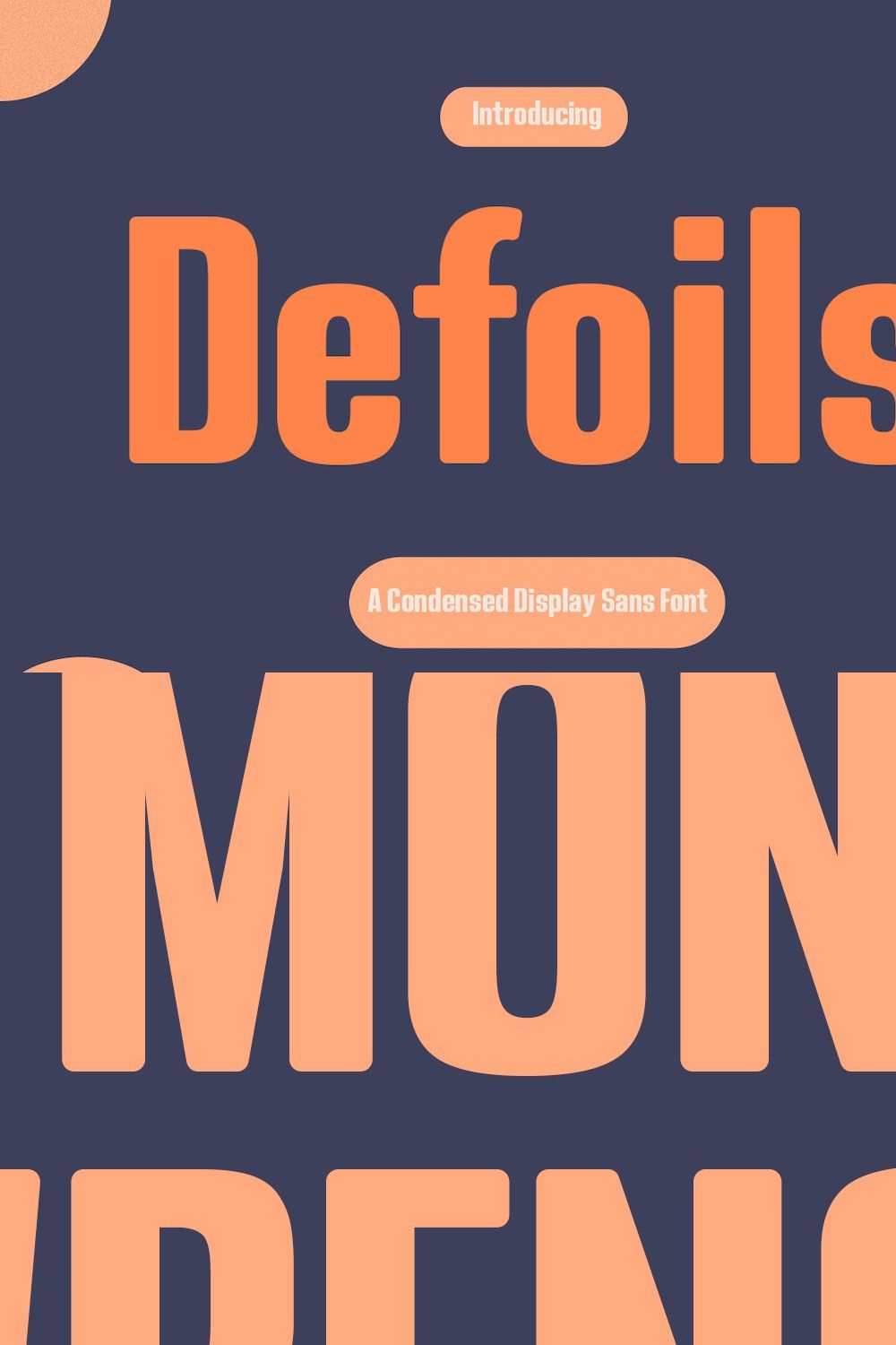 Defoils Luxury Sans Display Font pinterest preview image.