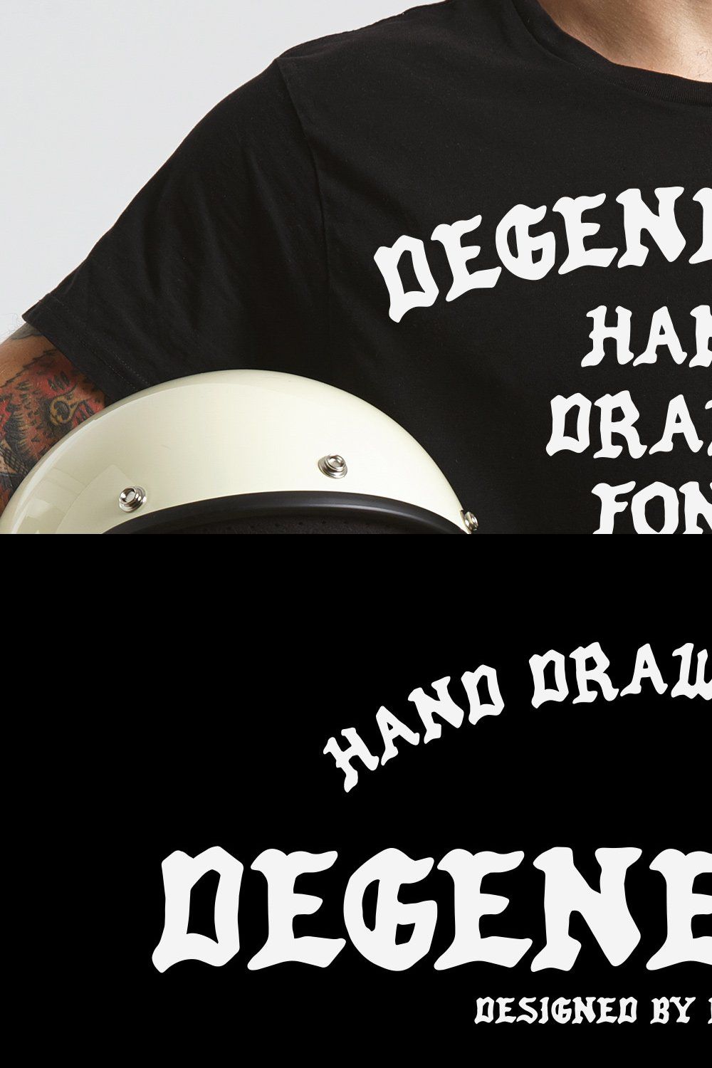 Degenerate - Hand Drawn Font pinterest preview image.