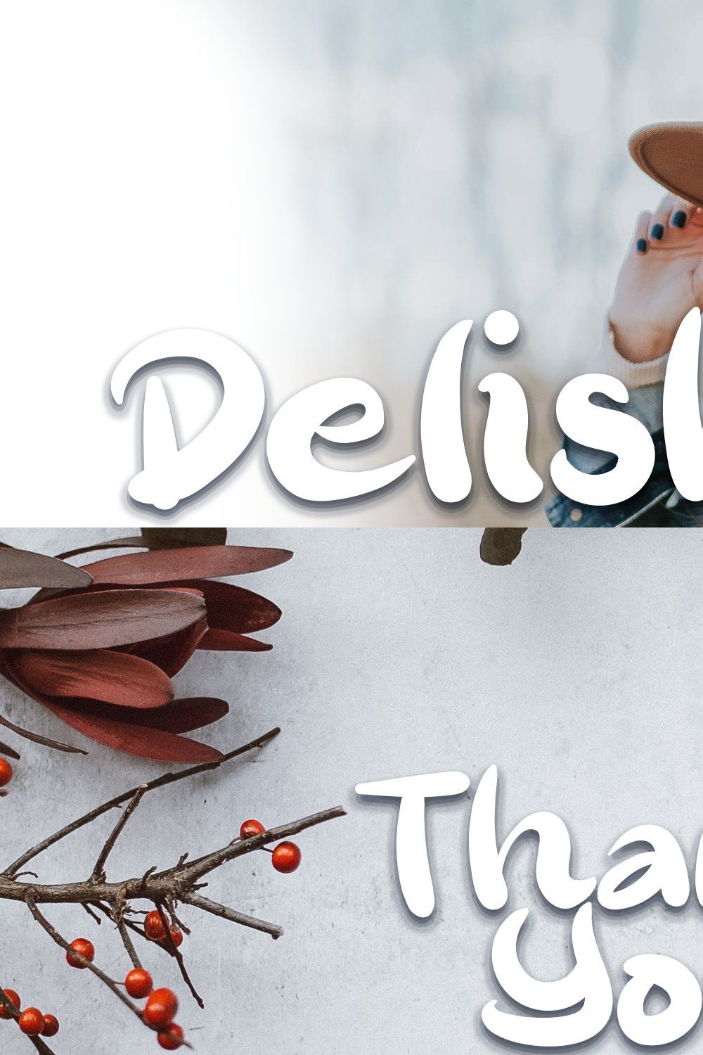 Delisha - Handwritten Font pinterest preview image.