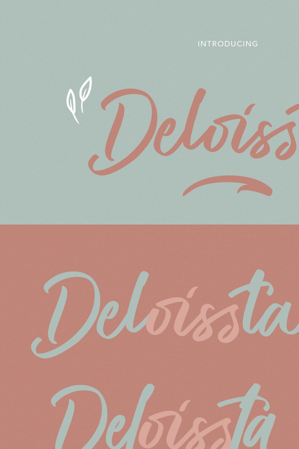 Deloissta Script Font pinterest preview image.