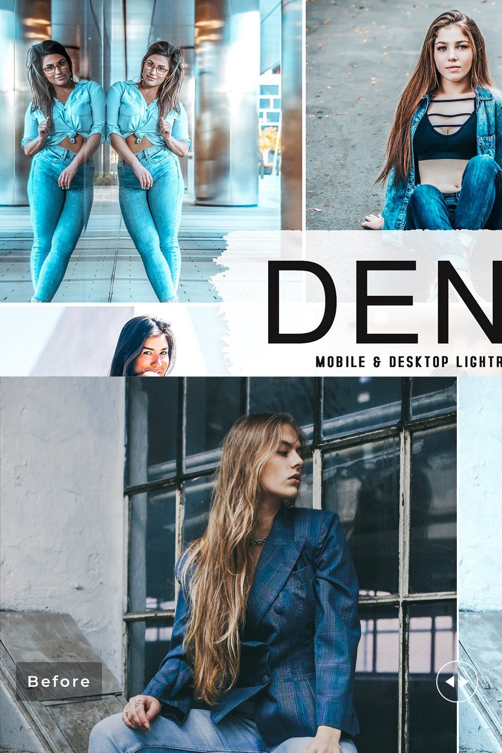 Denim Pro Lightroom Presets pinterest preview image.