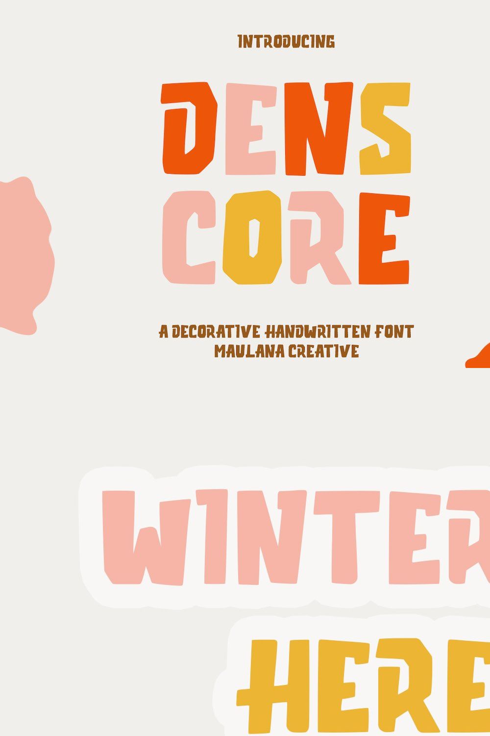 Denscore Decorative Handwritten Font pinterest preview image.