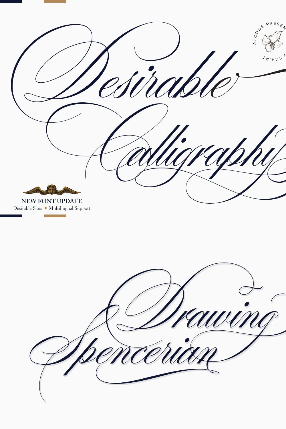 Desirable Calligraphy pinterest preview image.