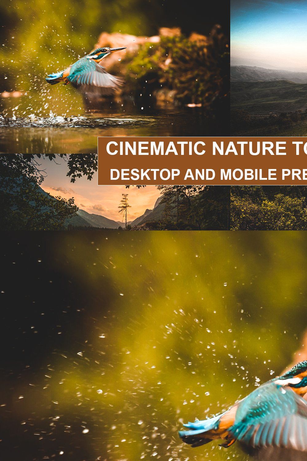 Desktop and Mobile Nature Presets pinterest preview image.