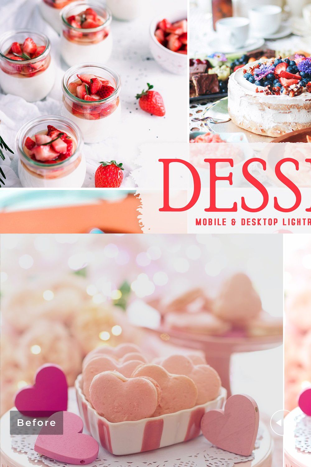 Dessert Pro Lightroom Presets pinterest preview image.