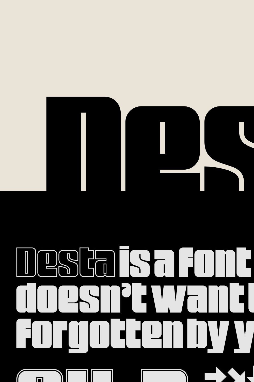 Desta – Font Family pinterest preview image.