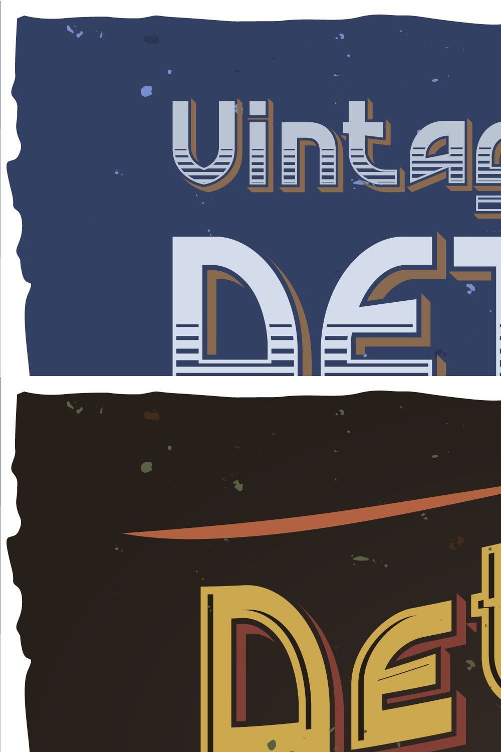 Detroit OTF vintage label font. pinterest preview image.