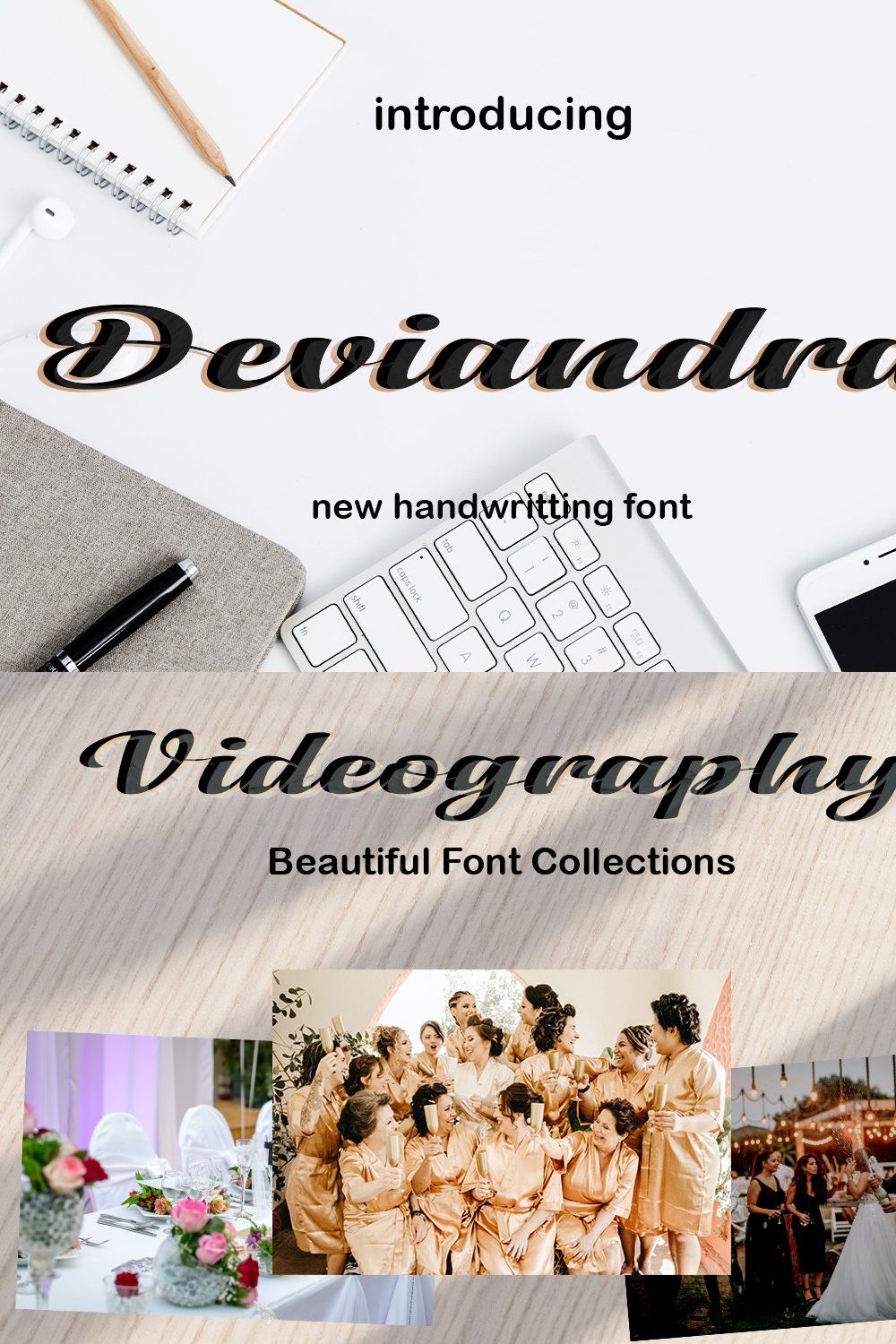 Deviandra Font Script pinterest preview image.