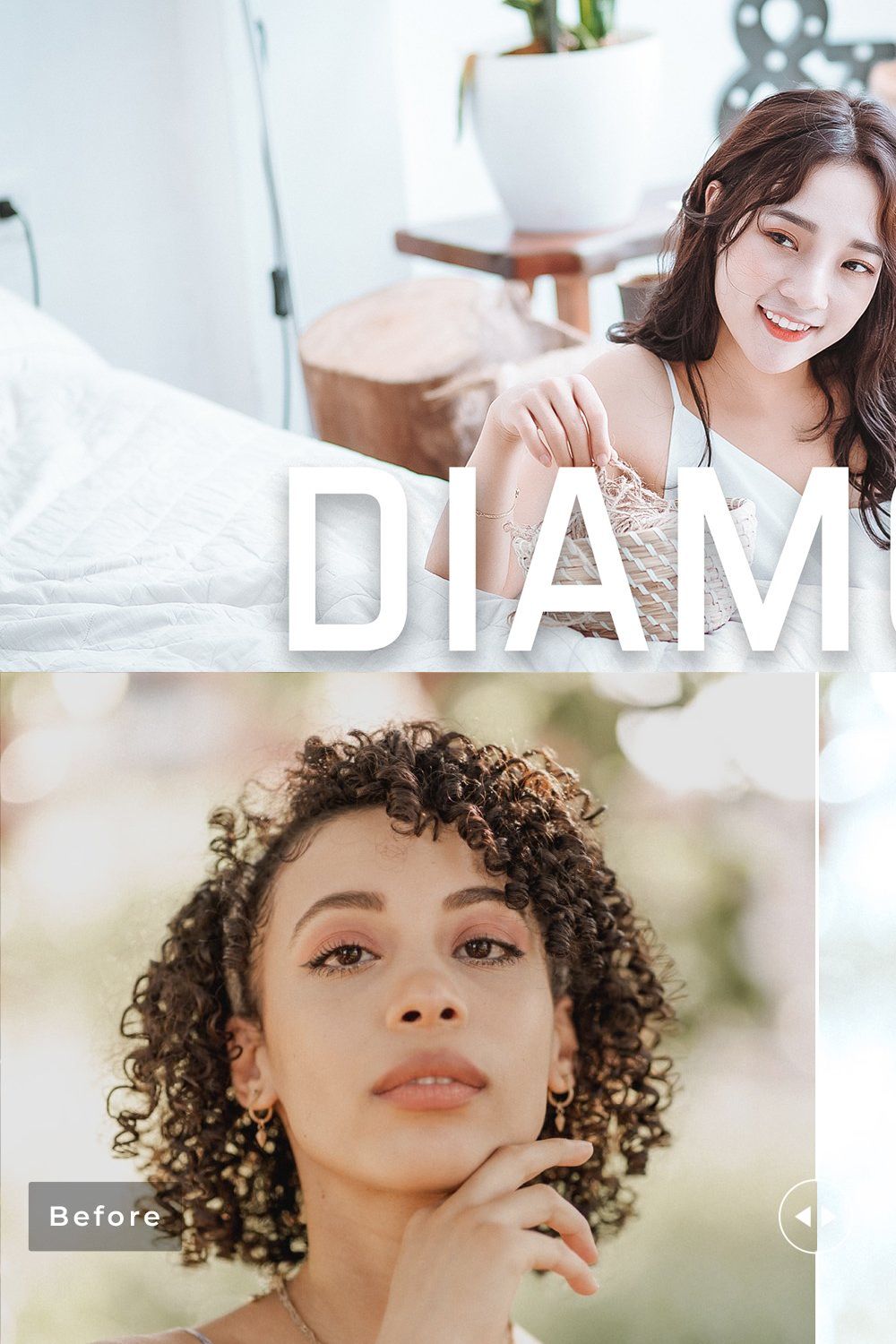 Diamond Pro Lightroom Presets pinterest preview image.