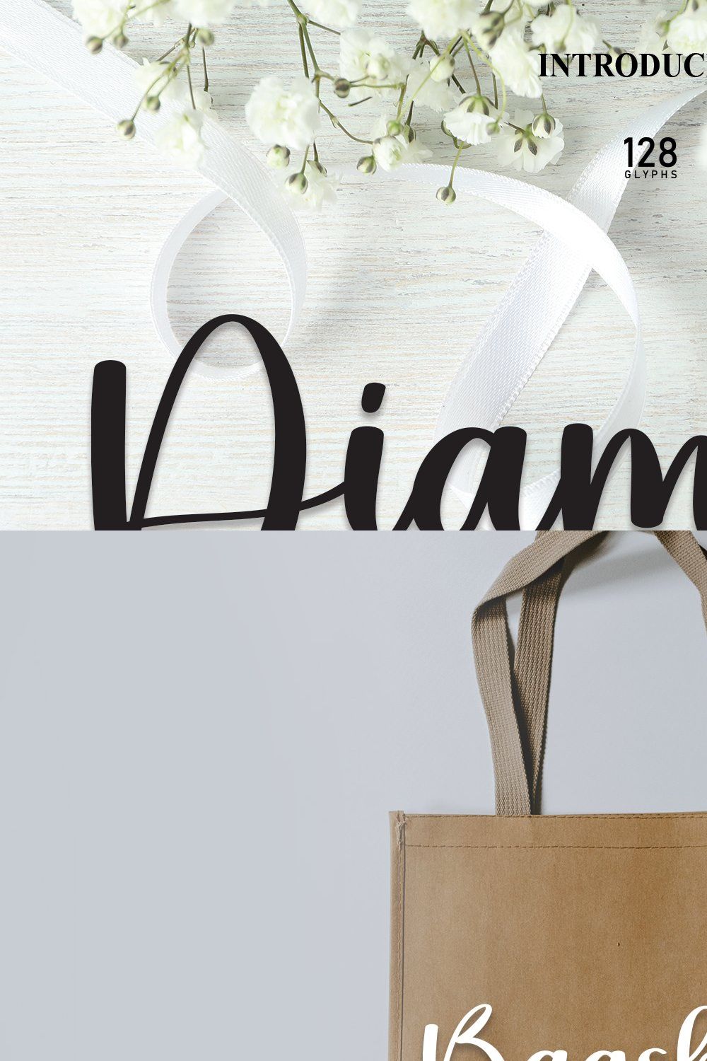 Diamond | Script Font pinterest preview image.