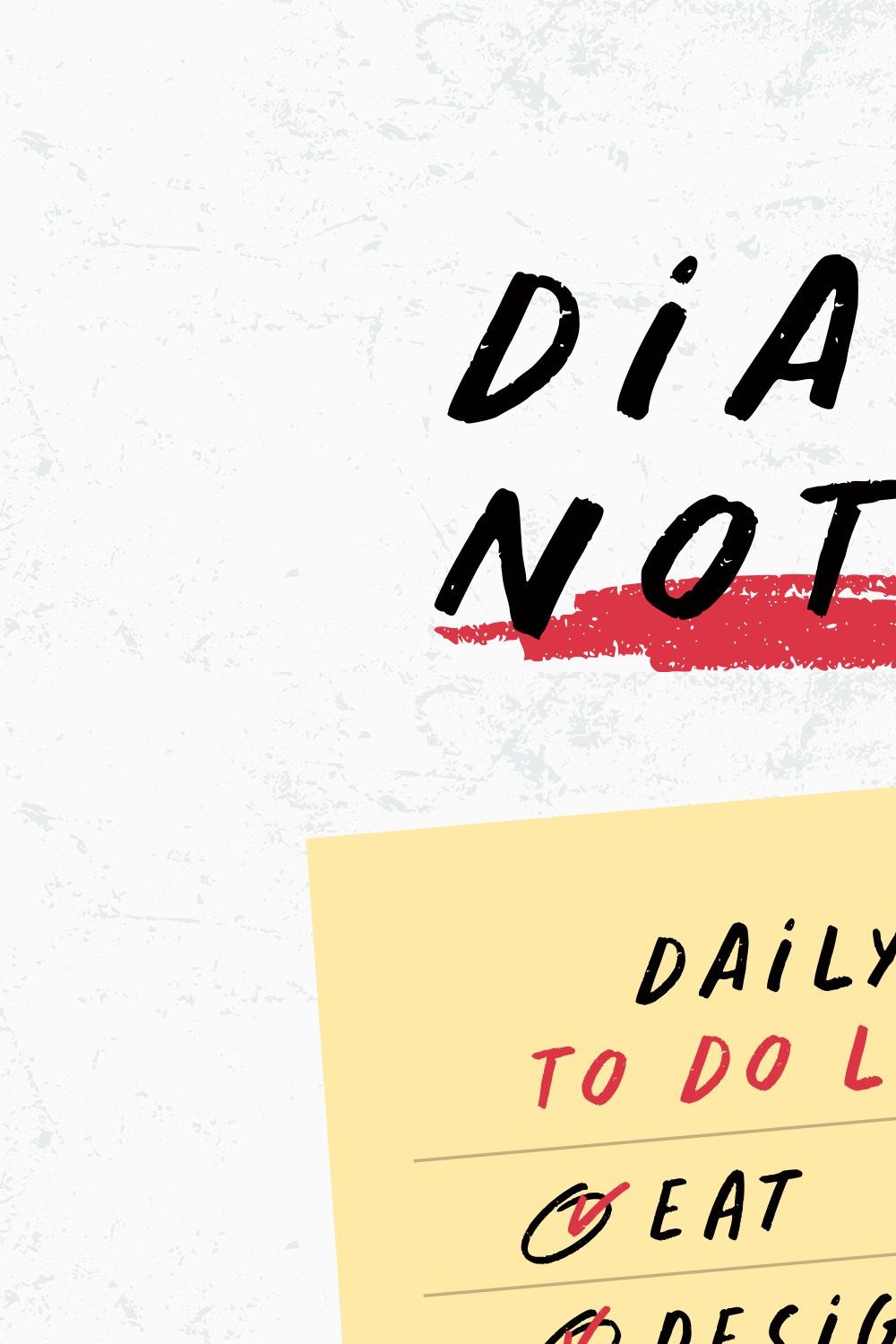 Diary Notes | Scribble Font pinterest preview image.