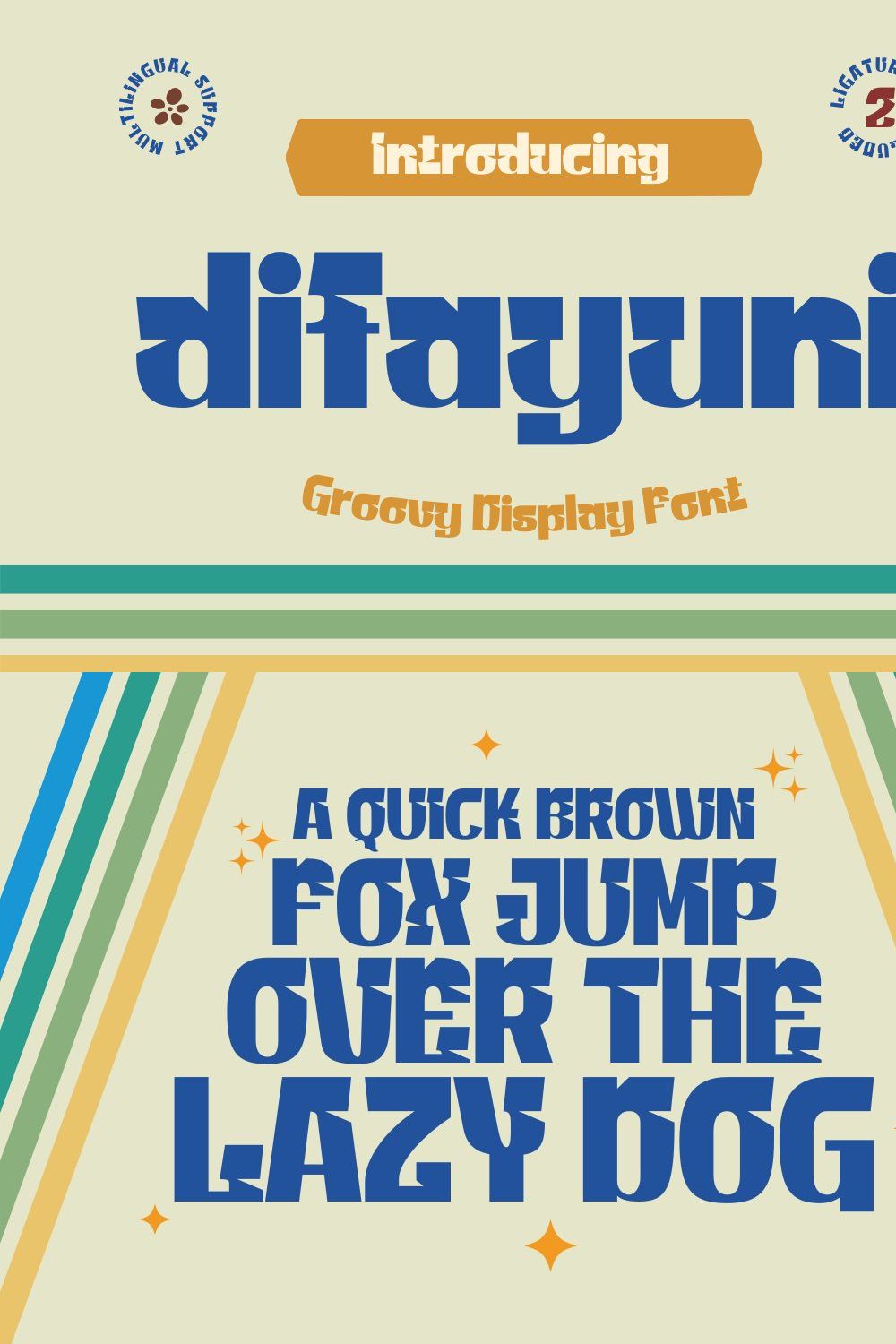 difayuni | Groovy Retro Font pinterest preview image.