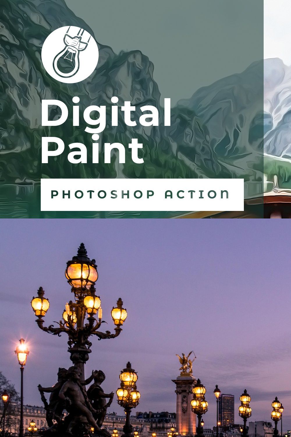 Digital Paint Effect pinterest preview image.