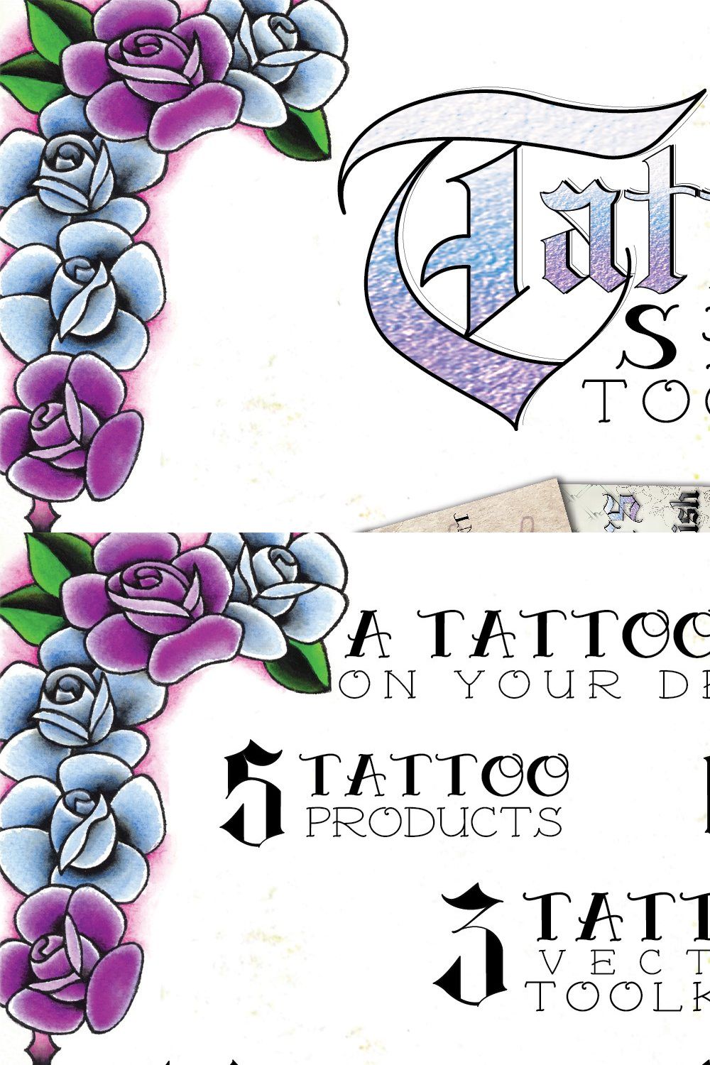 Digital Tattoo Shop Toolkit Bundle pinterest preview image.